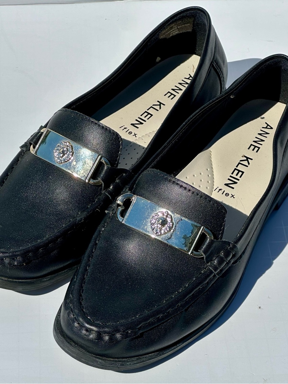 Anne Klein iFlex Black Comfort Loafers Women’s 7M